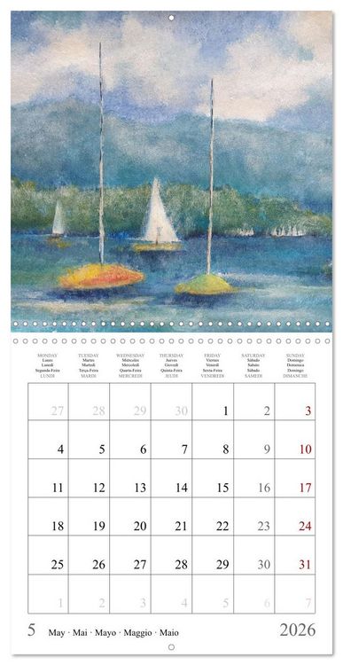 Produktbild: Painted landscapes dressed in seasonal colours (Wall Calendar 2026 12 &times; 12 Inch) CALVENDO 12 Month Wall Calendar