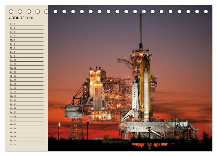 Produktbild: Raumfahrt und Weltall (Tischkalender 2026 DIN A5 quer), CALVENDO Monatskalender