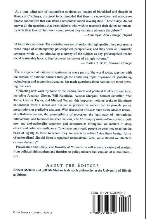 Produktbild: The Morality of Nationalism