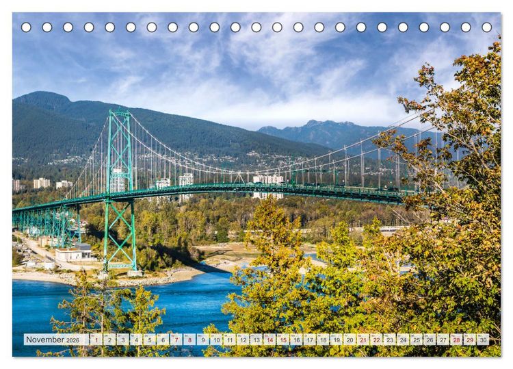 Produktbild: VANCOUVER K&uuml;stencharme und Urbanit&auml;t (Tischkalender 2026 DIN A5 quer), CALVENDO Monatskalender
