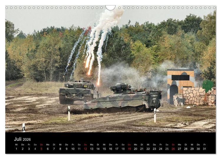Produktbild: Panzerstahl auf der Heide &ndash; Das Heer legt wieder los (Wandkalender 2026 DIN A3 quer), CALVENDO Monatskalender