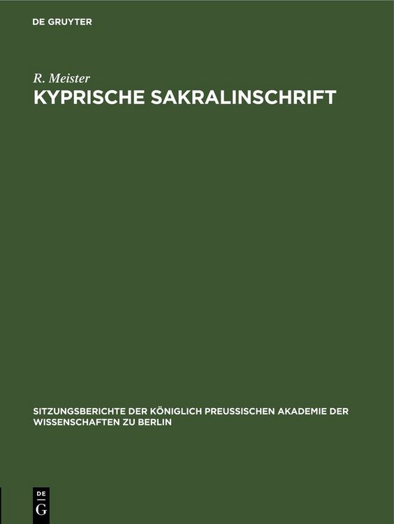 Produktbild: Kyprische Sakralinschrift