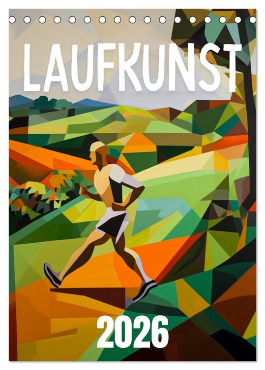 Produktbild: Laufkunst. (Tischkalender 2026 DIN A5 hoch), CALVENDO Monatskalender