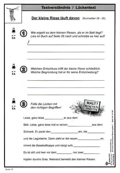 Produktbild: Es muss auch kleine Riesen geben - Literaturseiten
