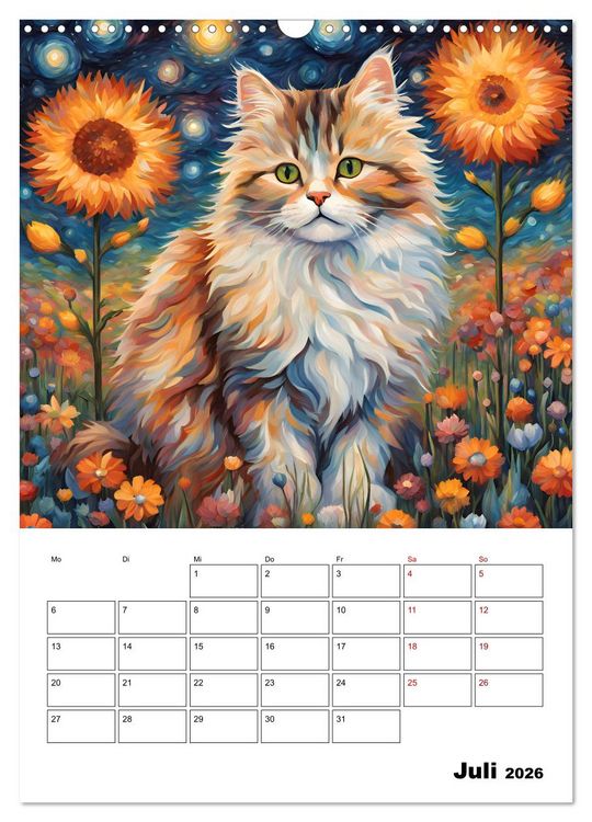 Produktbild: Katzenmagie (Wandkalender 2026 DIN A3 hoch), CALVENDO Monatskalender