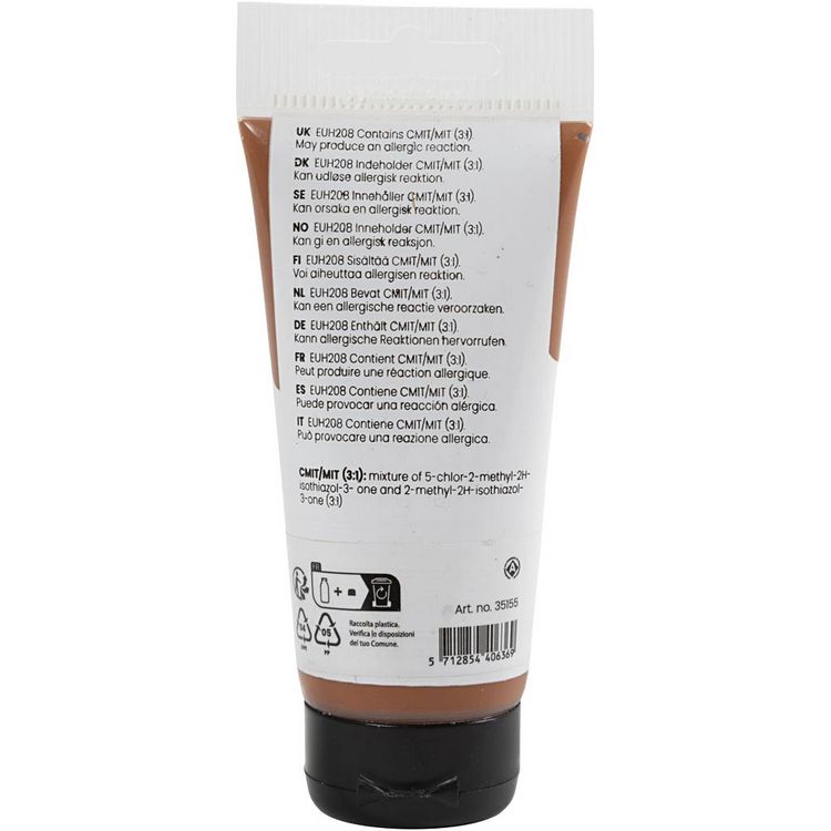 Produktbild: Creativ Company Acrylfarbe, Mattgl&auml;nzend, Deckend, Sienna, 75 ml/ 1 Fl.