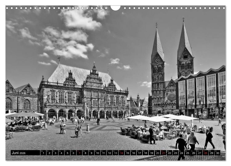 Produktbild: Historisches Bremen (Wandkalender 2026 DIN A3 quer), CALVENDO Monatskalender