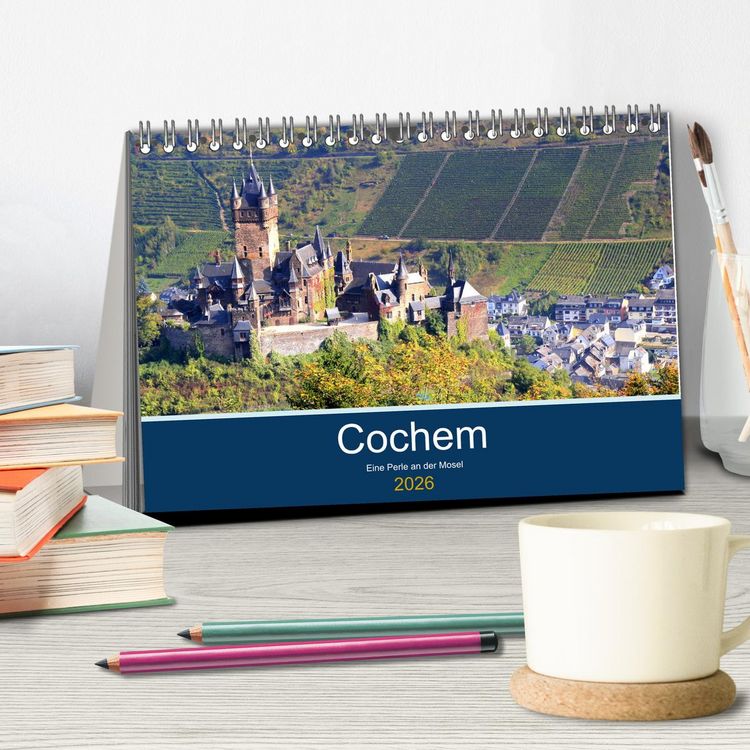 Produktbild: Cochem - Eine Perle an der Mosel (Tischkalender 2026 DIN A5 quer), CALVENDO Monatskalender