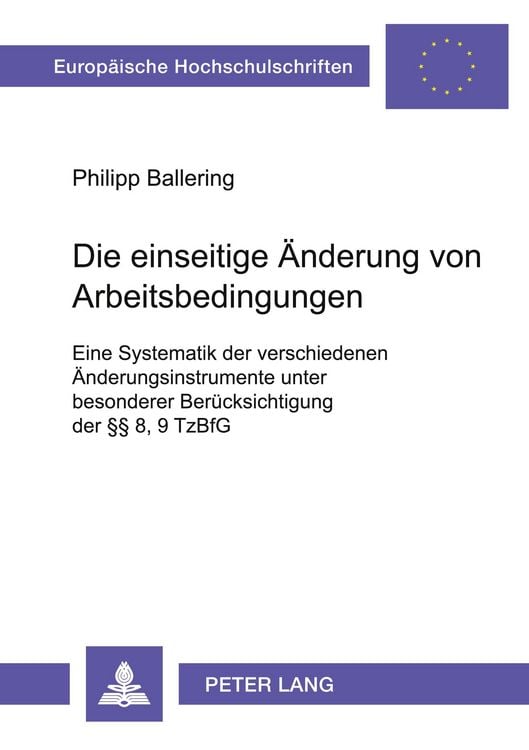 Produktbild: Die einseitige &Auml;nderung von Arbeitsbedingungen