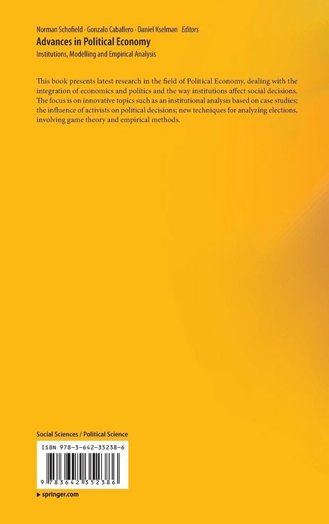 Produktbild: Advances in Political Economy