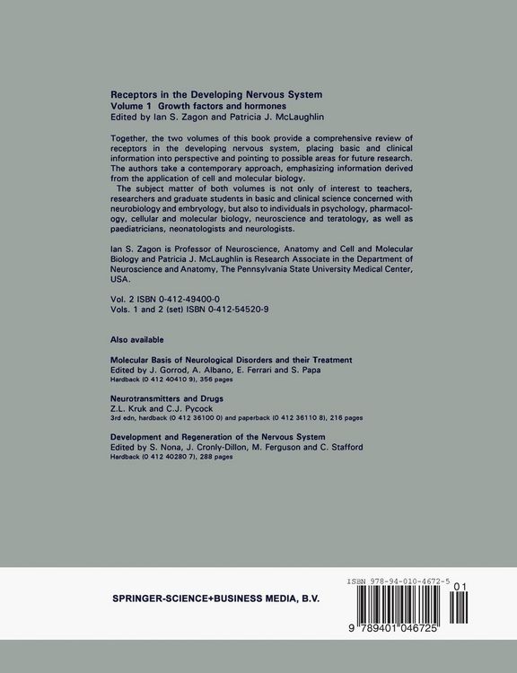Produktbild: Receptors in the Developing Nervous System