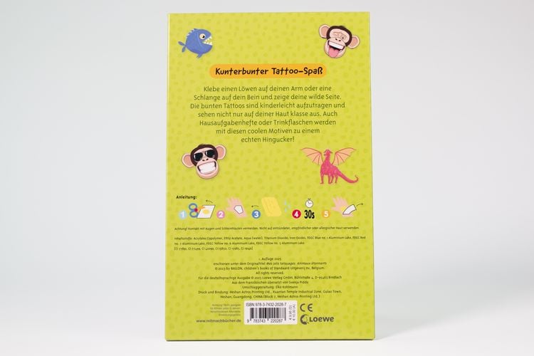 Produktbild: Meine sch&ouml;nsten Kindertattoos - Wilde Tiere