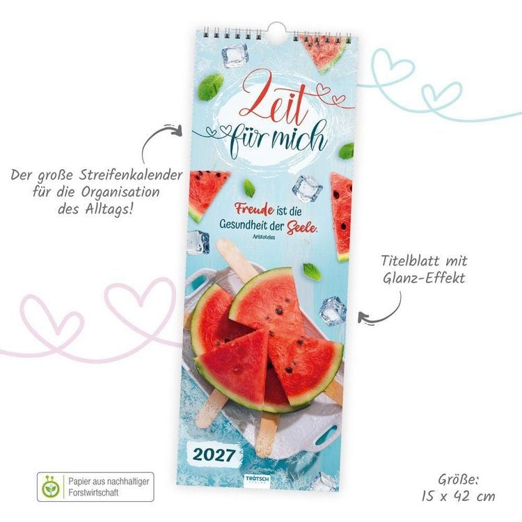 Produktbild: TR&Ouml;TSCH - Maxi-Streifenkalender Zeit f&uuml;r mich 2027