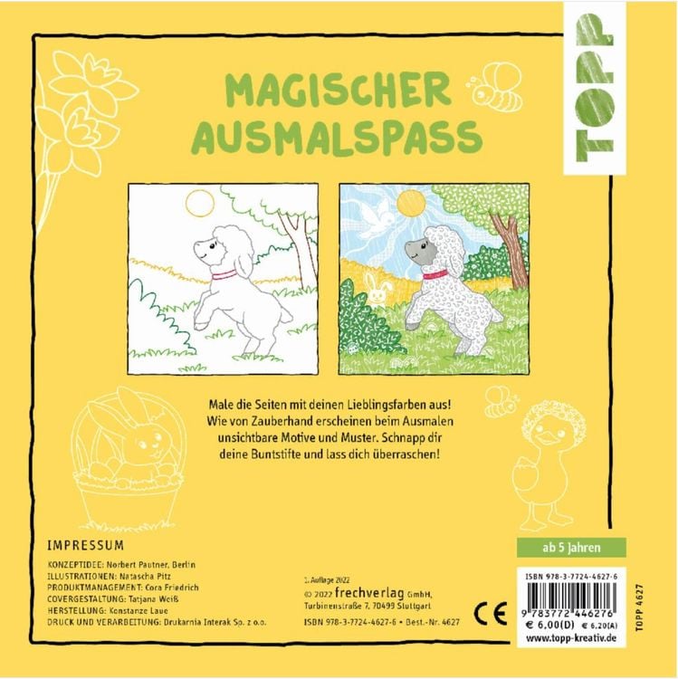 Zauberpapier Malbuch Frohe Ostern