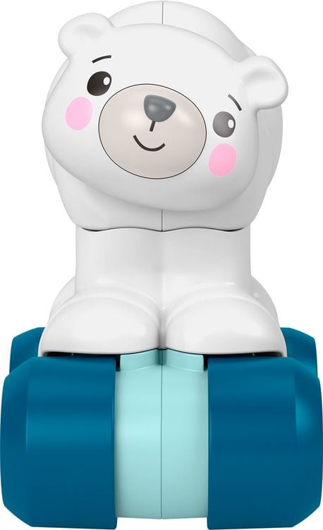 Produktbild: Fisher-Price Eisb&auml;r zum Hinterherkrabbeln, Aktivit&auml;tskrabbelspielzeug f&uuml;r Baby