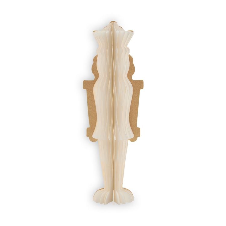 Produktbild: Nussknacker Wabendekor 30 cm wei&szlig;