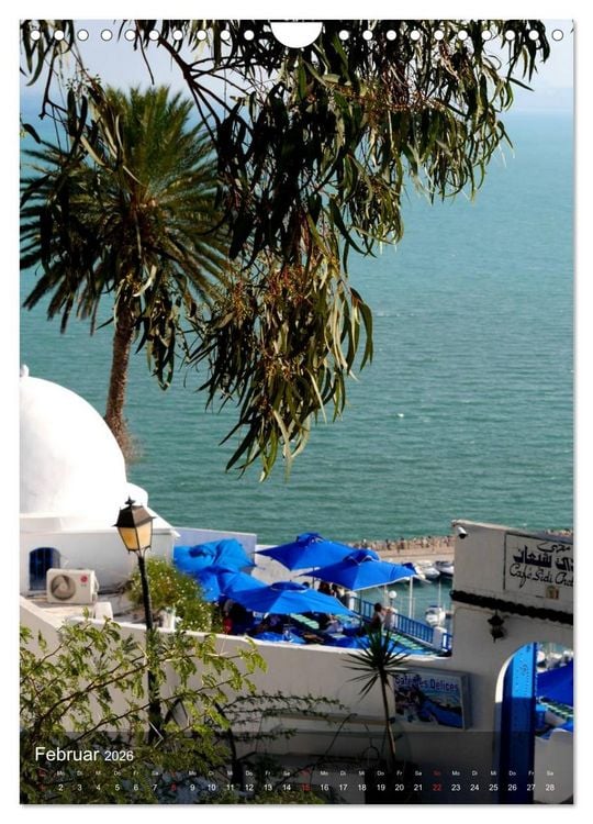 Produktbild: Sidi bou Sa&iuml;d - Die blaue Stadt Tunesiens (Wandkalender 2026 DIN A4 hoch), CALVENDO Monatskalender