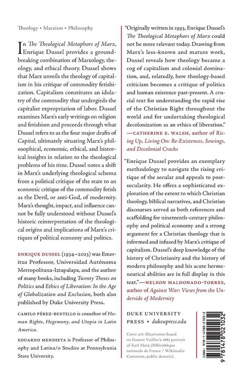 Produktbild: The Theological Metaphors of Marx