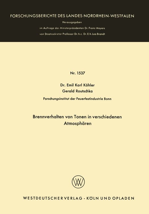 Produktbild: Brennverhalten von Tonen in verschiedenen Atmosph&auml;ren