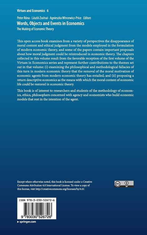 Produktbild: Words, Objects and Events in Economics