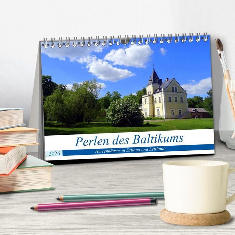 Produktbild: Perlen des Baltikums - Herrenh&auml;user in Estland und Lettland (Tischkalender 2026 DIN A5 quer), CALVENDO Monatskalender