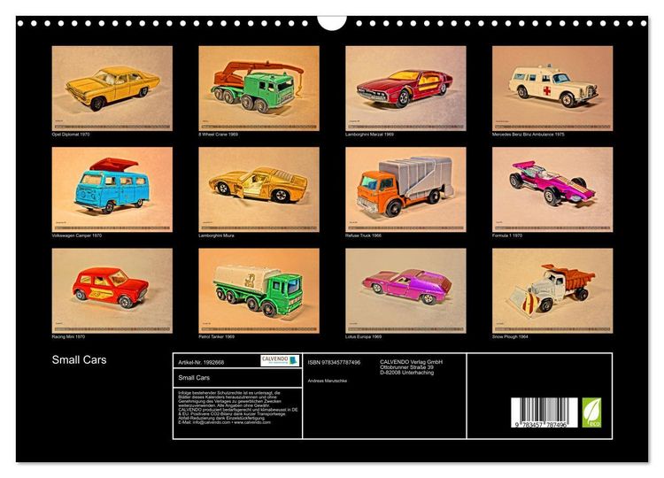 Produktbild: Small Cars (Wandkalender 2026 DIN A3 quer), CALVENDO Monatskalender