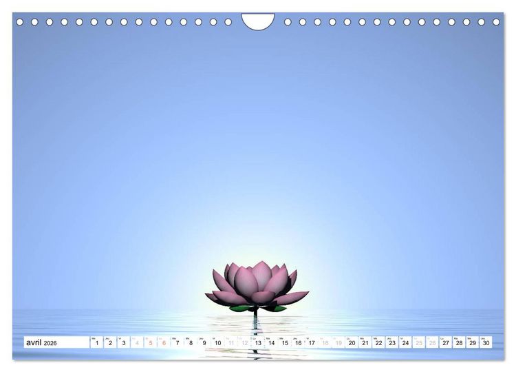 Produktbild: LOTUS M&Eacute;DITATIFS (Calendrier mural 2026 DIN A4 vertical), CALVENDO calendrier mensuel