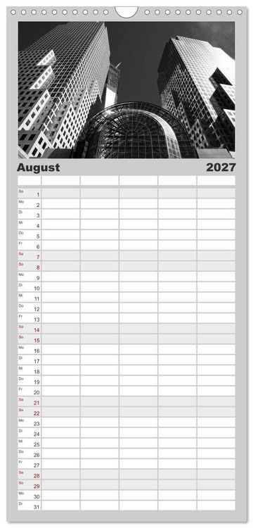 Produktbild: Familienplaner 2027 - New York &ndash; The Big Apple mit 5 Spalten (Wandkalender, 21 x 45 cm) CALVENDO
