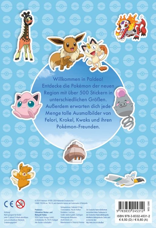 Produktbild: Pok&eacute;mon: Ultimativer Sticker- und Malspa&szlig; Paldea