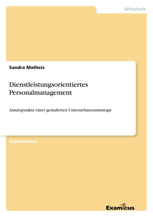 Produktbild: Dienstleistungsorientiertes Personalmanagement