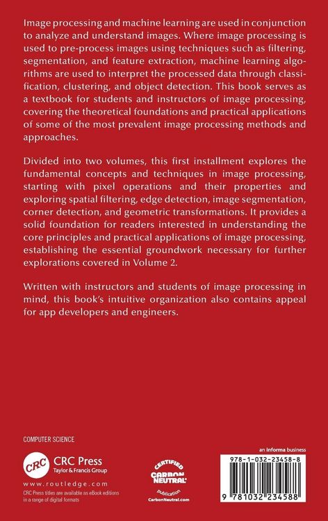 Produktbild: Image Processing and Machine Learning, Volume 1