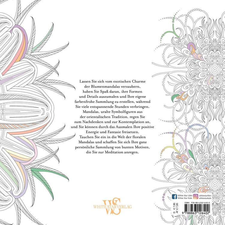 Produktbild: Blumen-Mandalas (Ausmalbuch zur kreativen Stressbew&auml;ltigung)