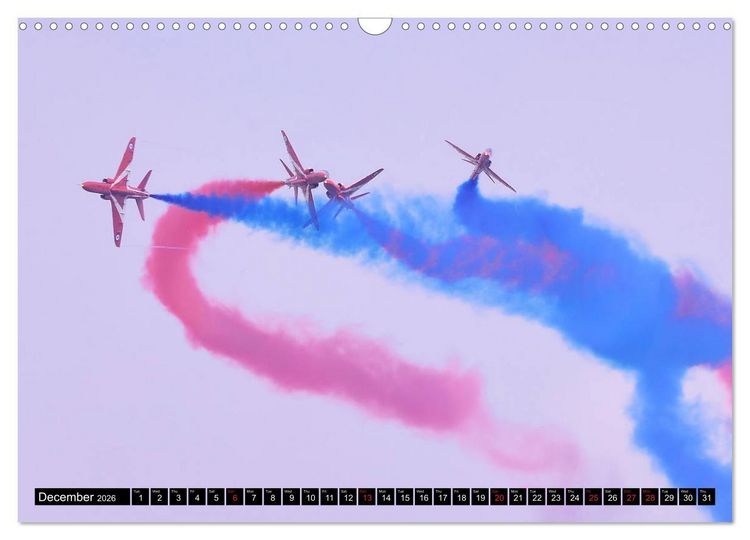 Produktbild: Royal Air Force The Red Arrows Formation Team (Wall Calendar 2026 DIN A3 landscape), CALVENDO 12 Month Wall Calendar