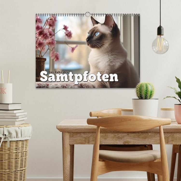 Produktbild: Das Jahr der Samtpfoten (Wandkalender 2026 DIN A3 quer), CALVENDO Monatskalender