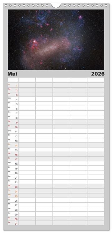 Produktbild: Familienplaner 2026 - Deepsky XVII mit 5 Spalten (Wandkalender, 21 x 45 cm) CALVENDO