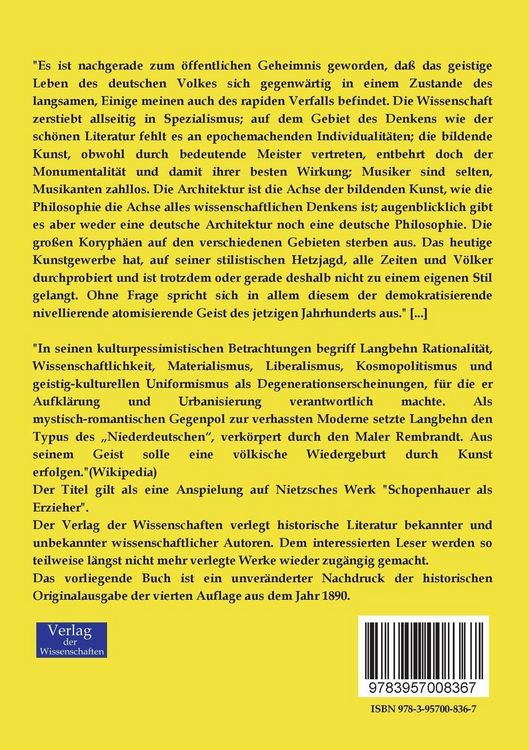 Produktbild: Rembrandt als Erzieher