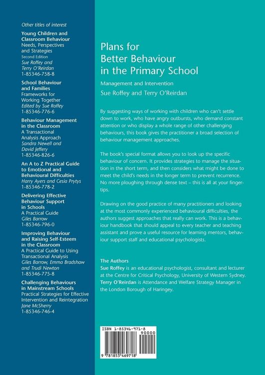 Produktbild: Plans for Better Behaviour in the Primary School