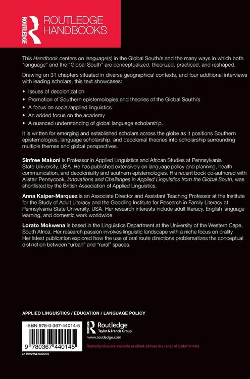 Produktbild: The Routledge Handbook of Language and the Global South/s