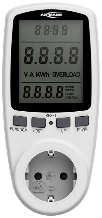 Produktbild: Ansmann APM2 Energiekosten-Messger&auml;t Stromtarif einstellbar