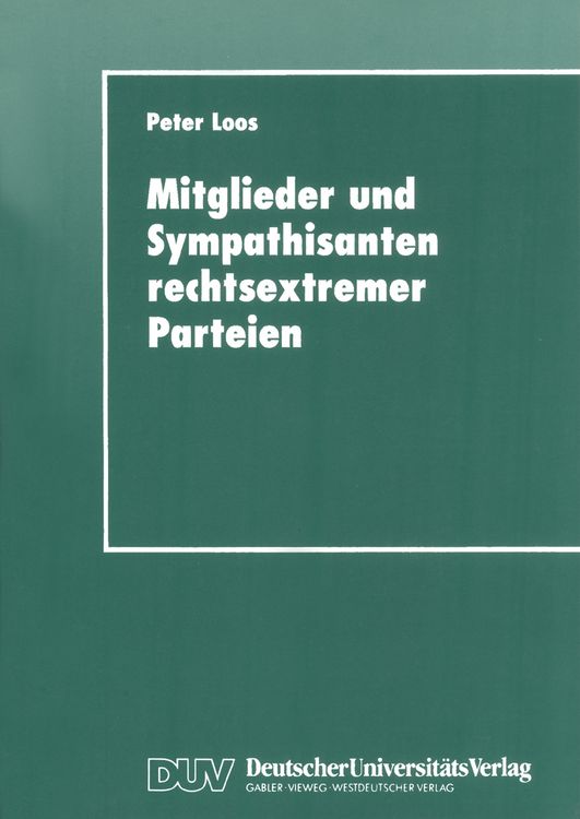 Produktbild: Mitglieder und Sympathisanten rechtsextremer Parteien