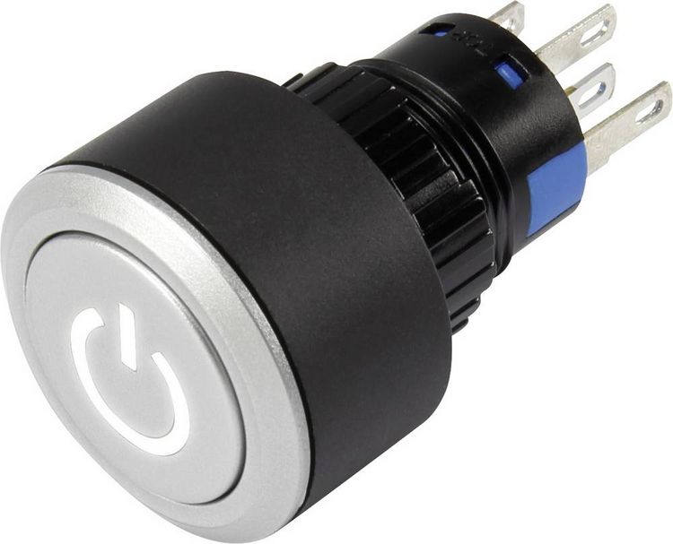 Produktbild: TRU COMPONENTS 1303032 LAS1-AWY-11T/W/12V/P Drucktaster 250 V/AC 3 A 1 x Aus/(Ein) tastend Wei&szlig; IP65 1 St.