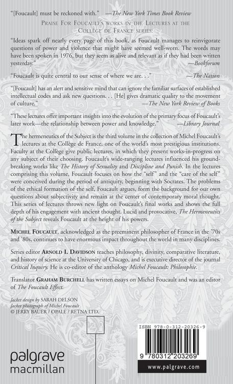 Produktbild: The Hermeneutics of the Subject
