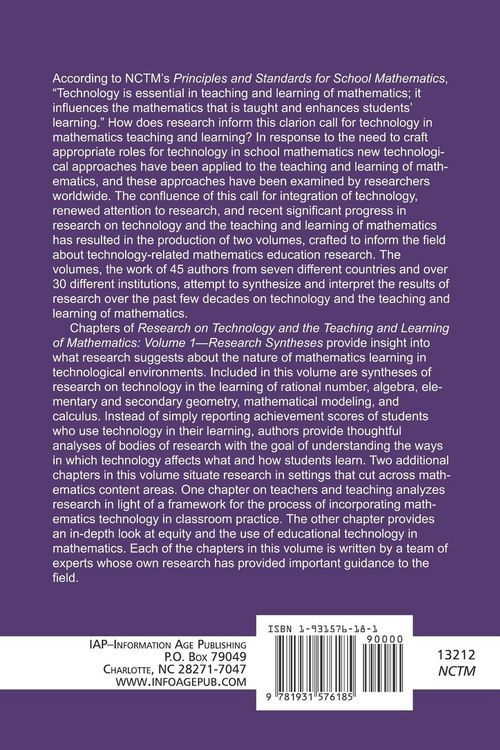 Produktbild: Research on Technology and the Teaching and Learning of Mathematics