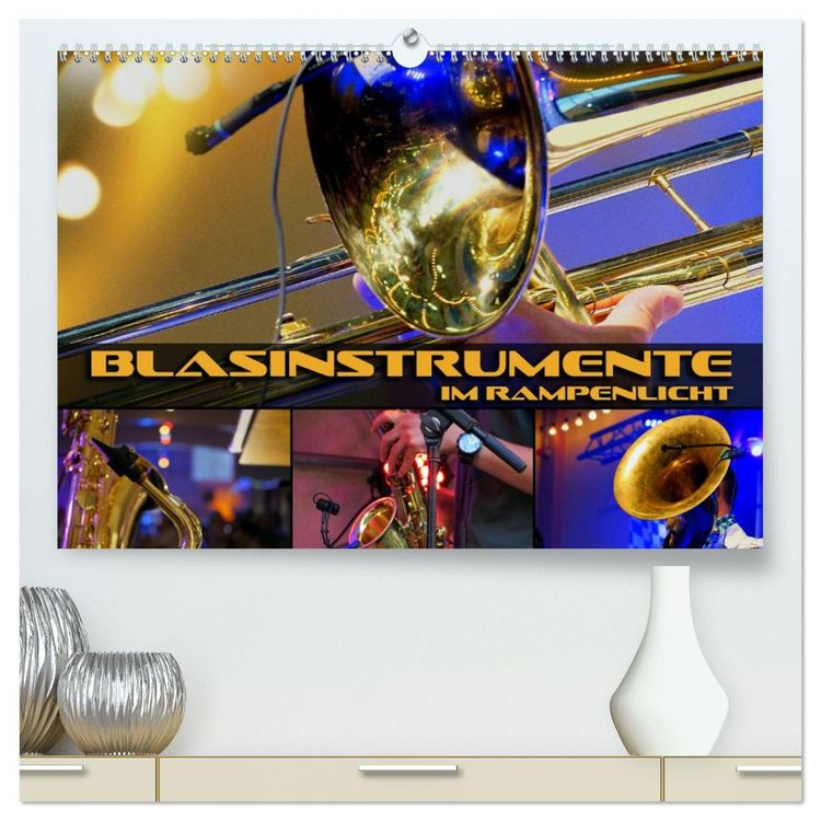 Produktbild: Blasinstrumente im Rampenlicht (hochwertiger Premium Wandkalender 2026 DIN A2 quer), Kunstdruck in Hochglanz