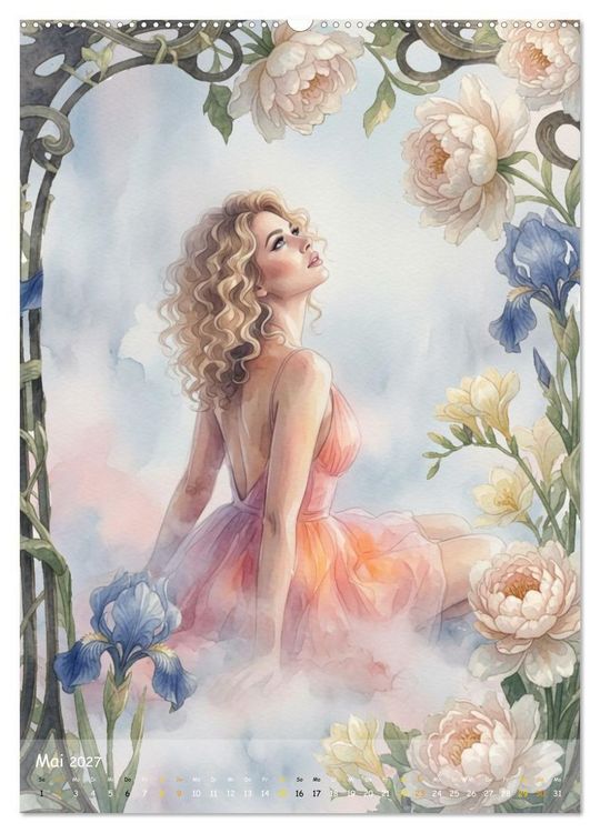 Produktbild: Die Dame im Sternenduft (Wandkalender 2027 DIN A2 hoch), CALVENDO Monatskalender