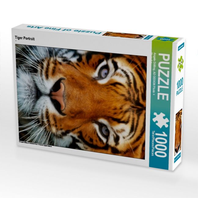Produktbild: CALVENDO Puzzle Tiger Portrait | 1000 Teile Lege-Gr&ouml;&szlig;e 64x48cm Foto-Puzzle f&uuml;r gl&uuml;ckliche Stunden