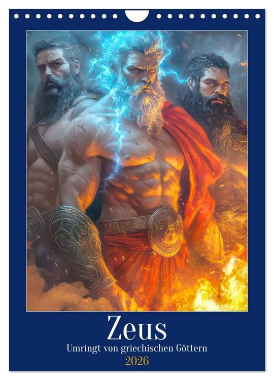 Produktbild: Zeus - Umringt von griechischen G&ouml;ttern (Wandkalender 2026 DIN A4 hoch), CALVENDO Monatskalender