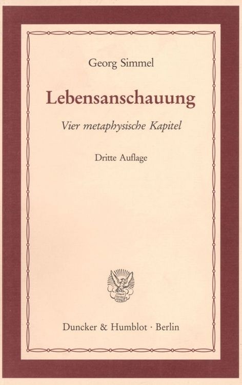 Produktbild: Lebensanschauung.
