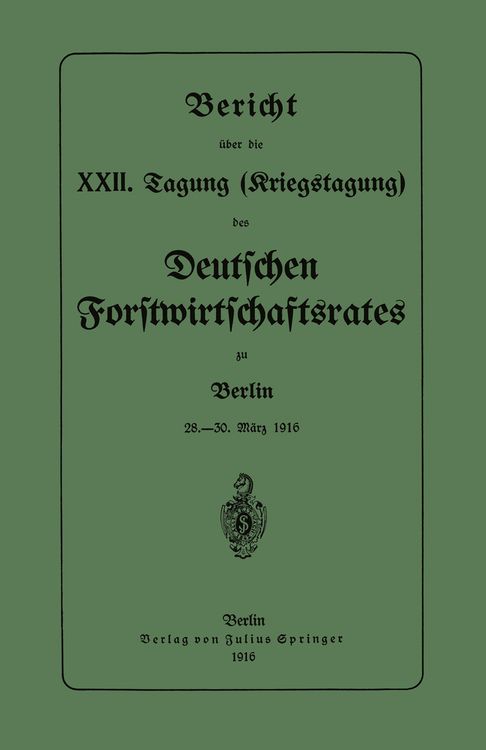 Produktbild: Bericht &uuml;ber die XXII. Tagung (Kriegstagung)