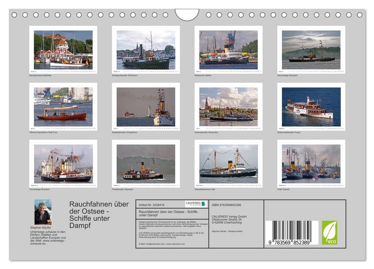 Produktbild: Rauchfahnen &uuml;ber der Ostsee - Schiffe unter Dampf (Wandkalender 2027 DIN A4 quer), CALVENDO Monatskalender